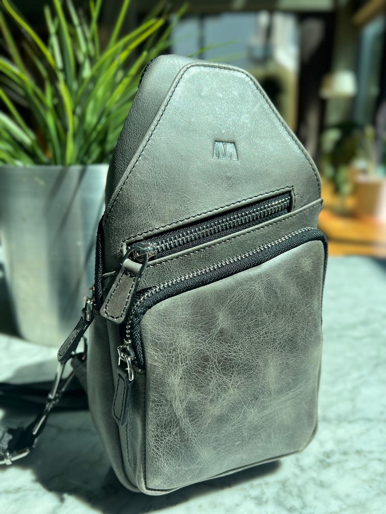 [6981685ad7cf9987e-M0] Hakiki Deri Unisex Çapraz Çanta – Kişiye Özel, İsim Baskılı | Baggy 6981 | B2B (Tiguan Antrasit) - Galeri Görseli 2