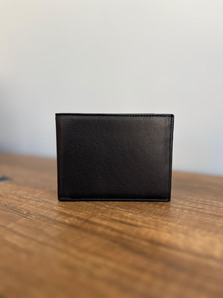 [1826684d6f8880392-M0] Hakiki Deri Erkek Cüzdan – İsim Yazılı, Kişiye Özel | Palet 1826 | B2B (Napa Siyah) - Galeri Görseli 2