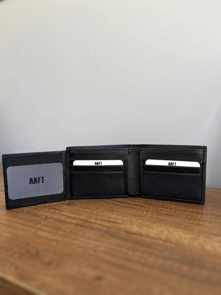 [1826684d6f8880392-M0] Hakiki Deri Erkek Cüzdan – İsim Yazılı, Kişiye Özel | Palet 1826 | B2B (Napa Siyah) - Galeri Görseli 3