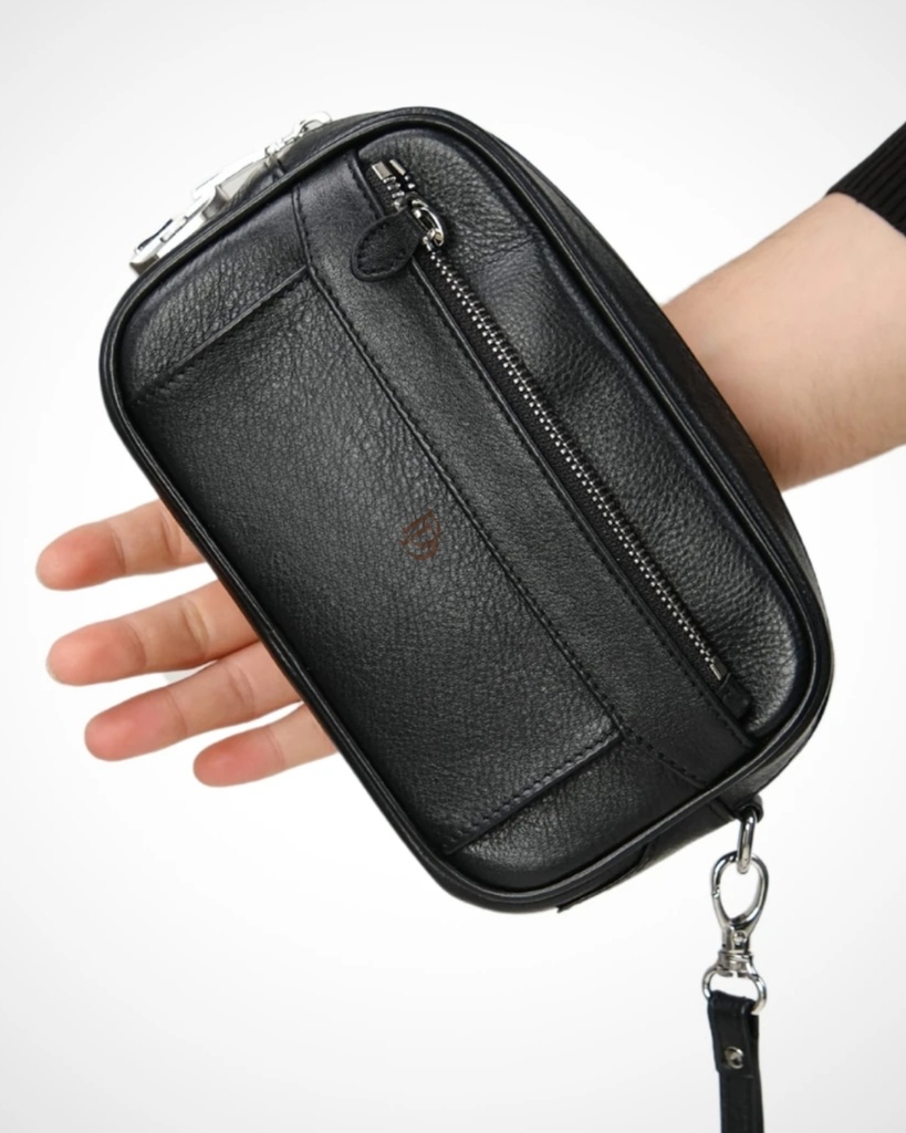 Hakiki Deri Kilitli Çanta Carew 6657 Model 