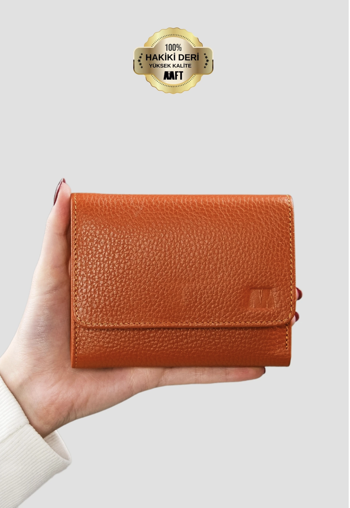 Hakiki Deri Kadın Cüzdan – Fermuarlı, Çıtçıt Kapaklı, İsim Yazılı, Kişiye Özel | Sahra 9195