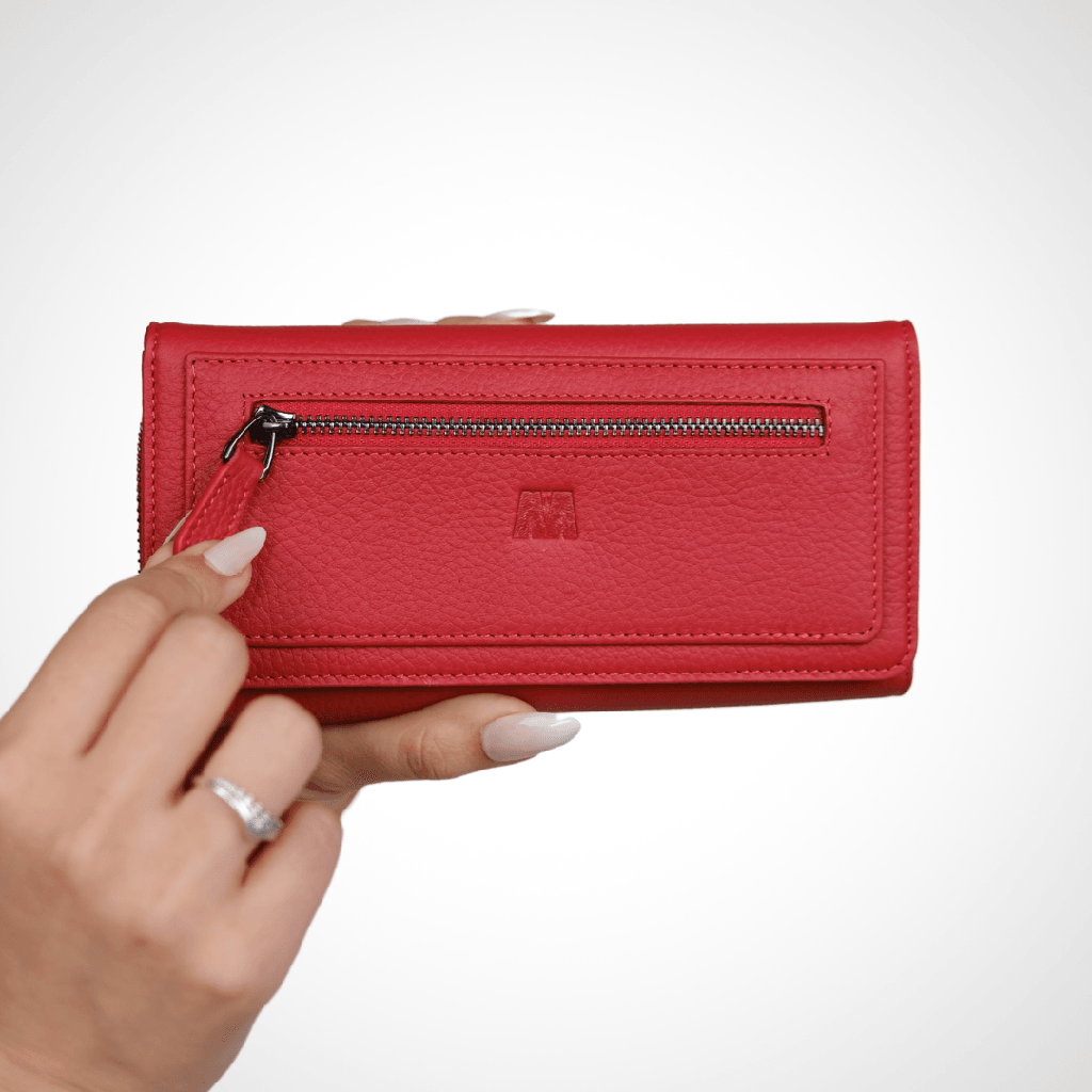 Hakiki Deri Kadın Cüzdan – Fermuarlı, Manyetik Kapaklı, İsim Yazılı, Kişiye Özel | Kuvars 2718 