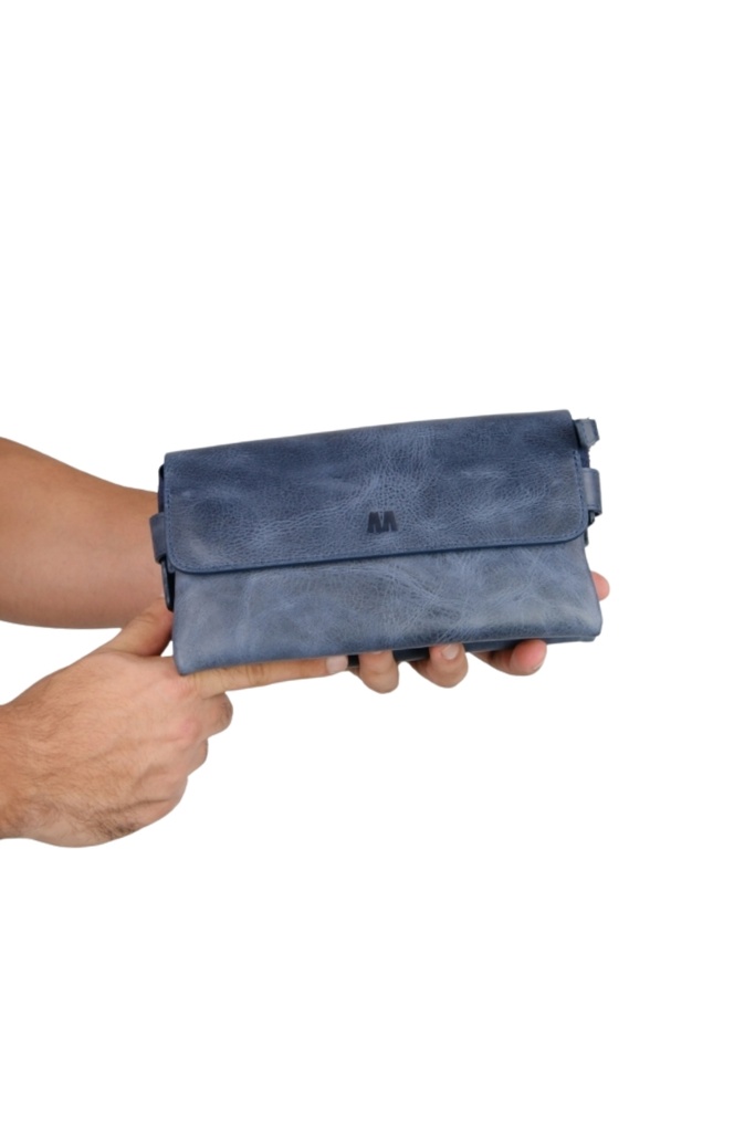 BOLİVA HAKİKİ DERİ UNISEX ÇANTA LACİVERT(9874)