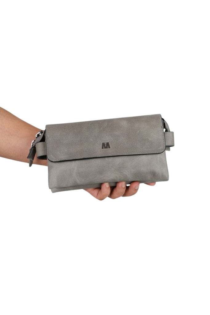 BOLİVA HAKİKİ DERİ UNISEX ÇANTA GRİ(9874)