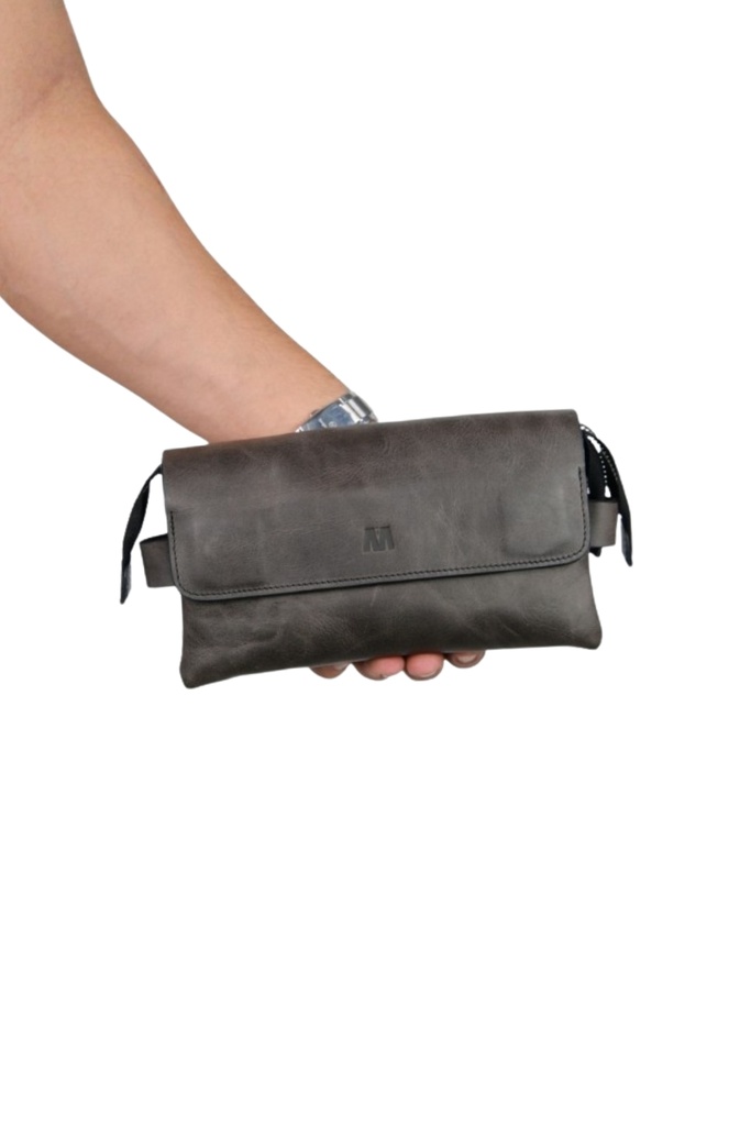 BOLİVA HAKİKİ DERİ UNISEX ÇANTA ANTRASİT (9874)