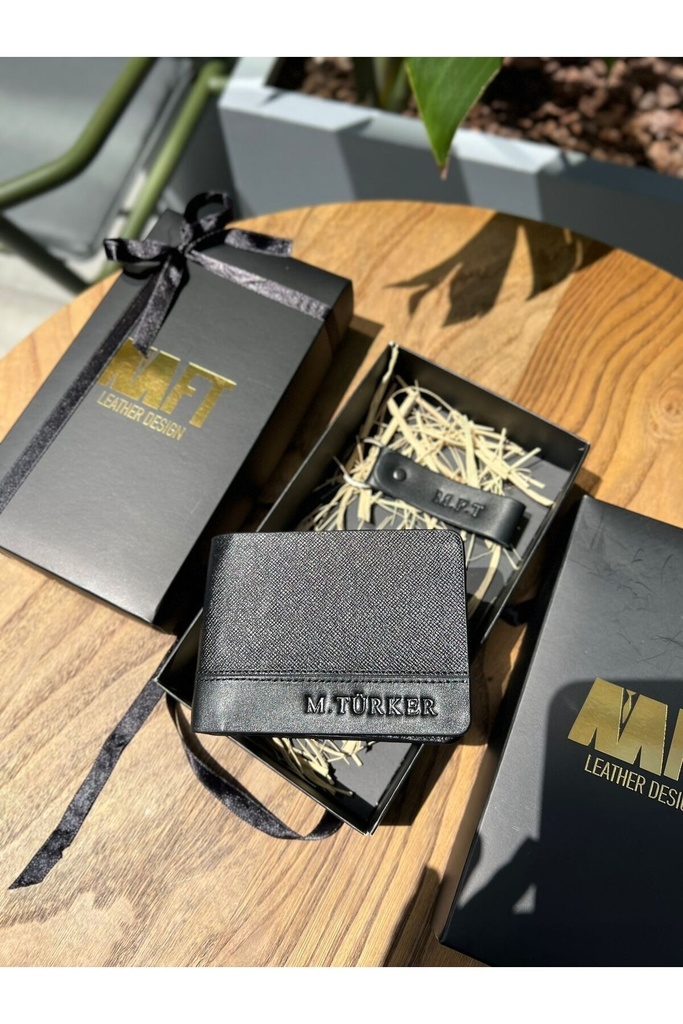 Hakiki Deri Erkek Cüzdan – Isim Yazılı, Kişiye Özel | Milano 1117 Napa Siyah
