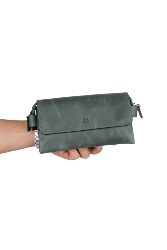 BOLİVA HAKİKİ DERİ UNISEX ÇANTA YEŞİL(9874)