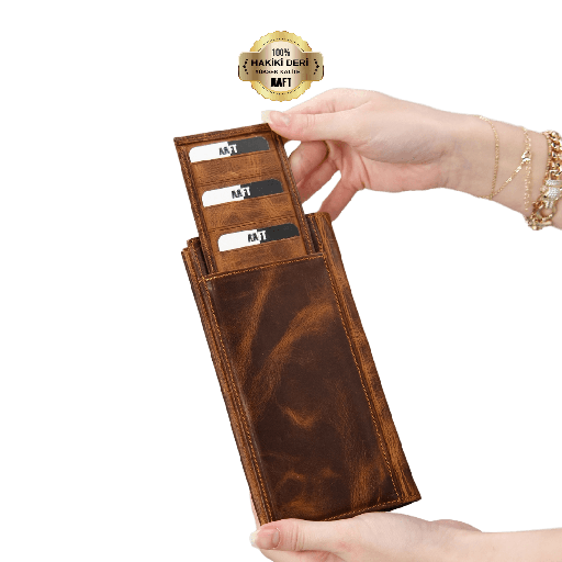 Hakiki Deri Cüzdan – Fermuarlı, Telefon Bölmeli, İsim Yazılı, Kişiye Özel | Lilyum 7286 