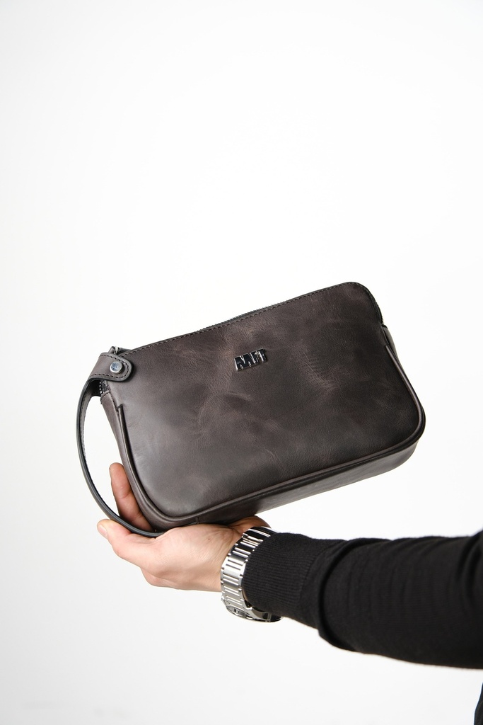 Hakiki Deri Unisex El Çantası – Fermuarlı, Kişiye Özel | Moon Bag 4381 